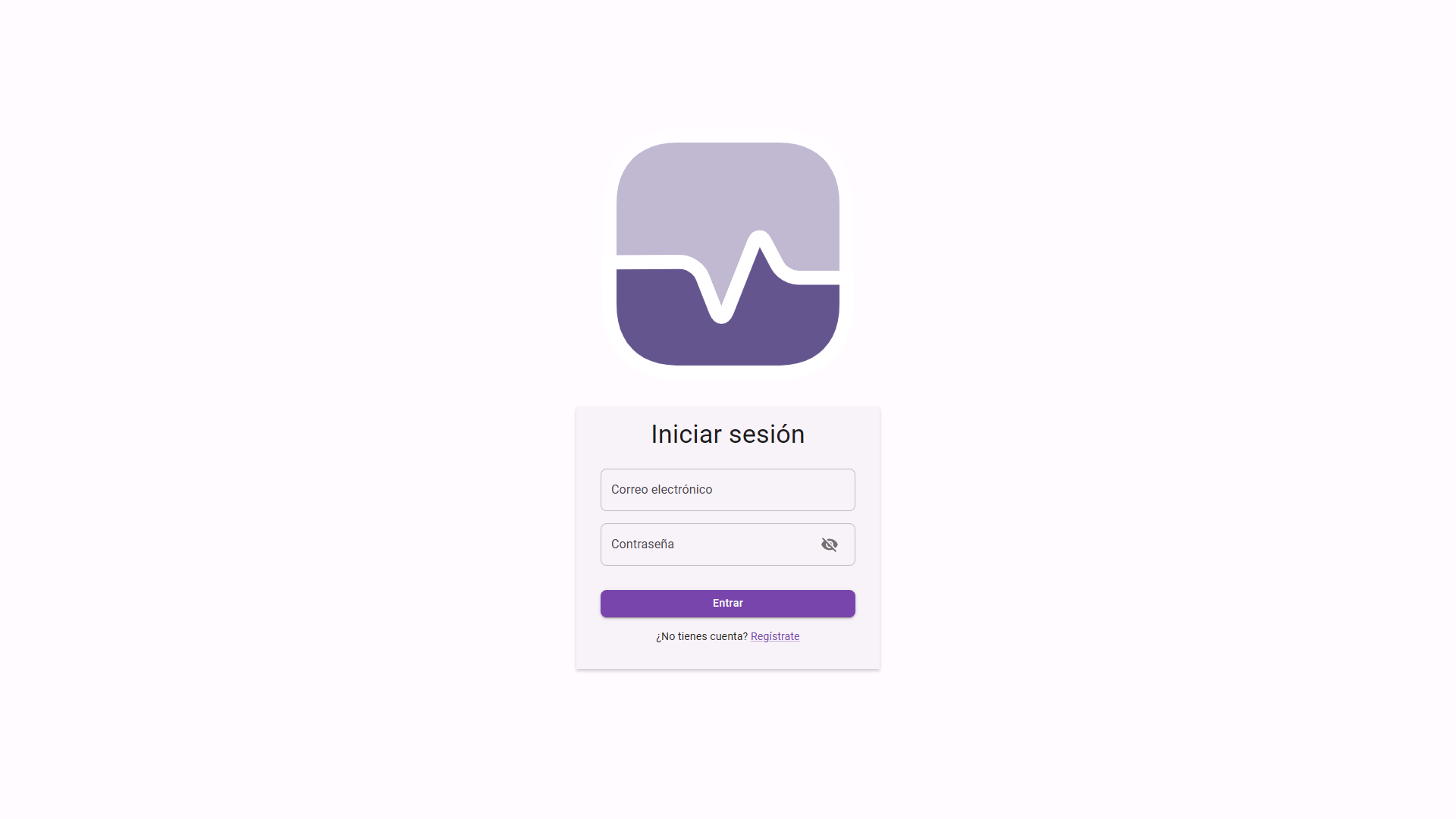 Inicio de sesión web en tema claro