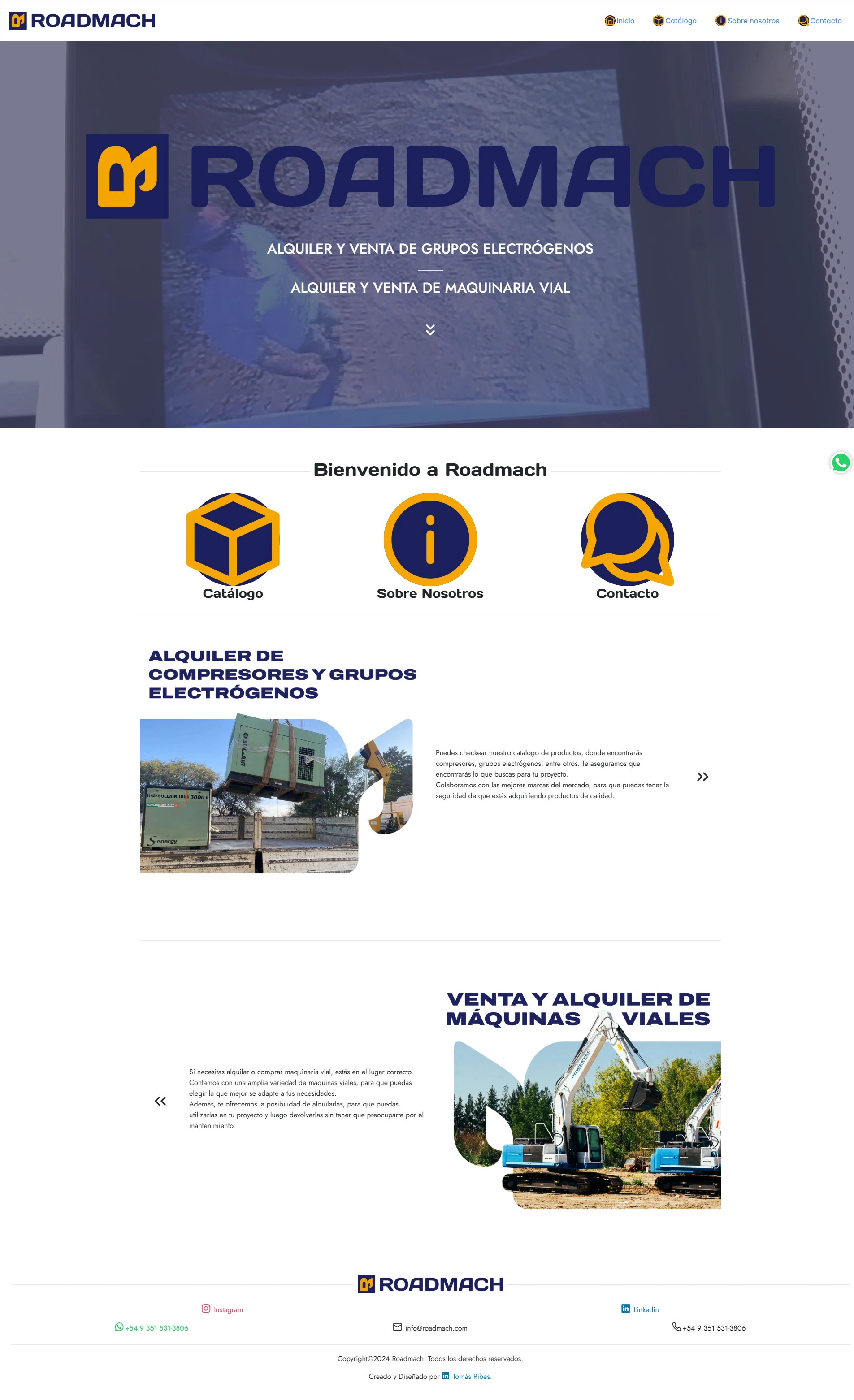 Página de inicio de Roadmach