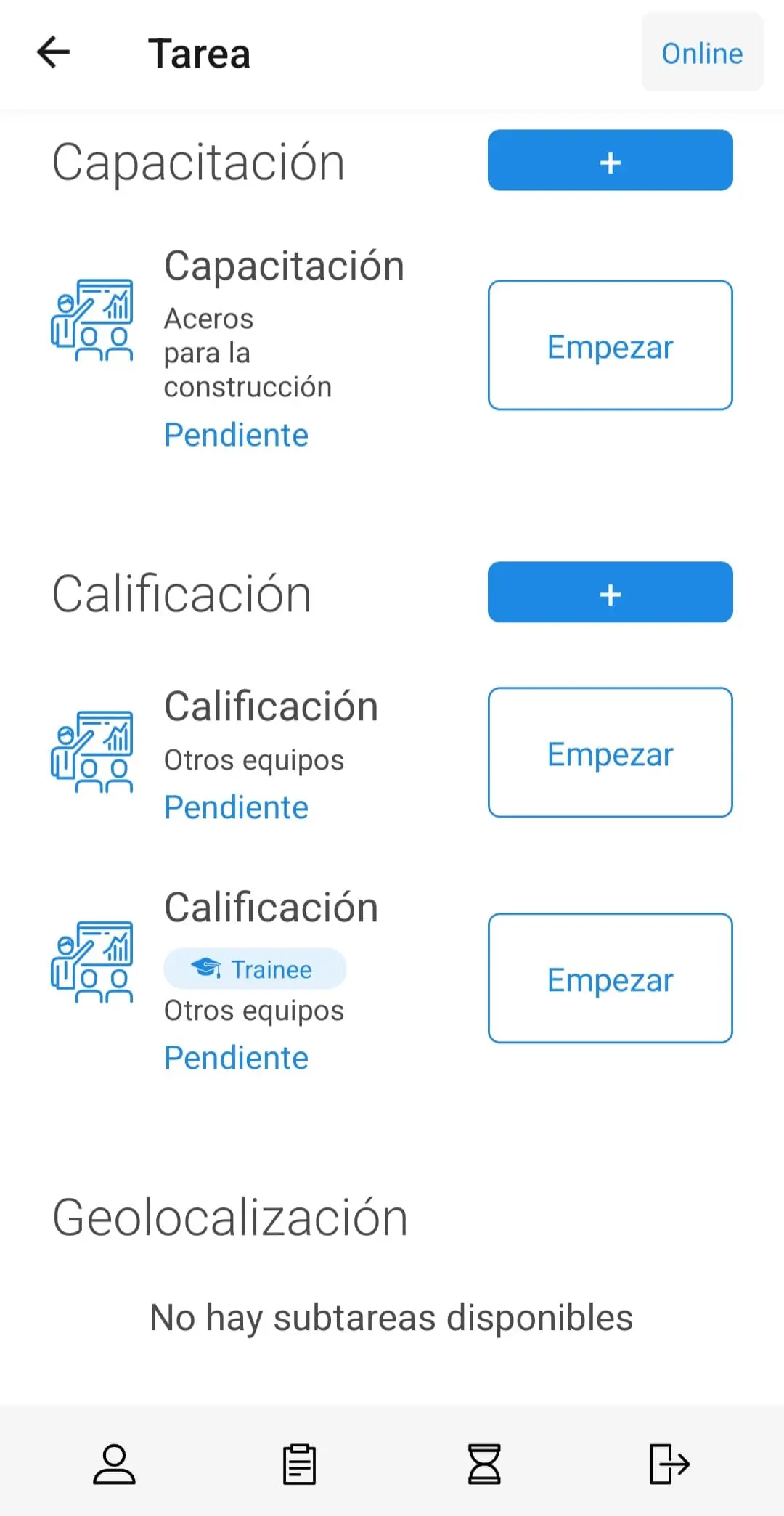Tim Inspector Subtareas